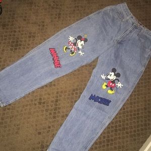 vintage disney mom jeans mickey minnie mouse